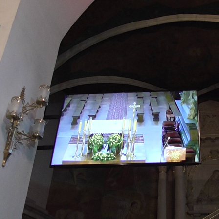 Wyświetlanie obrazu z kamery w kościele